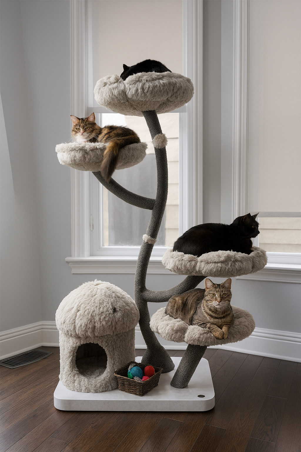 ZenWood – Floral Cat Tower