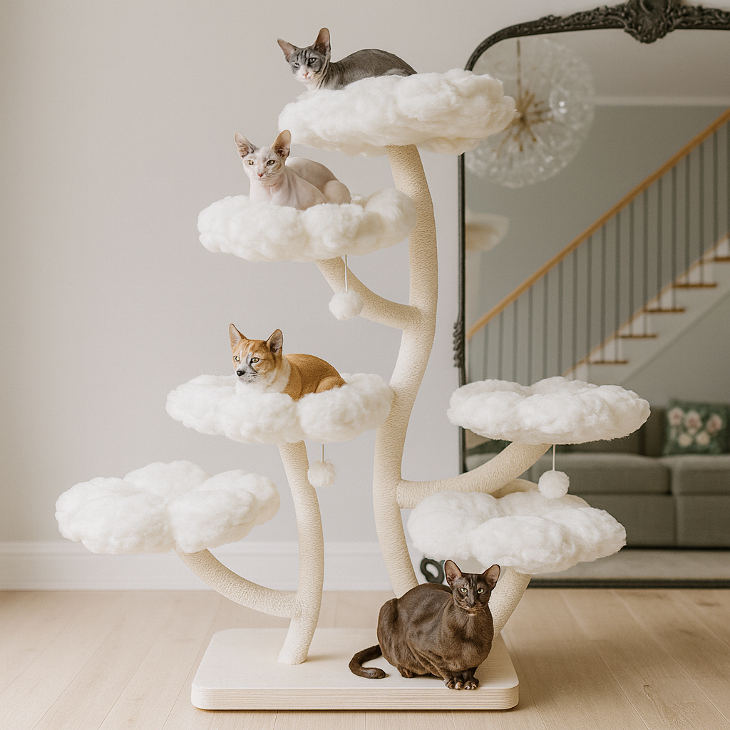 ZenWood – Floral Cat Tower