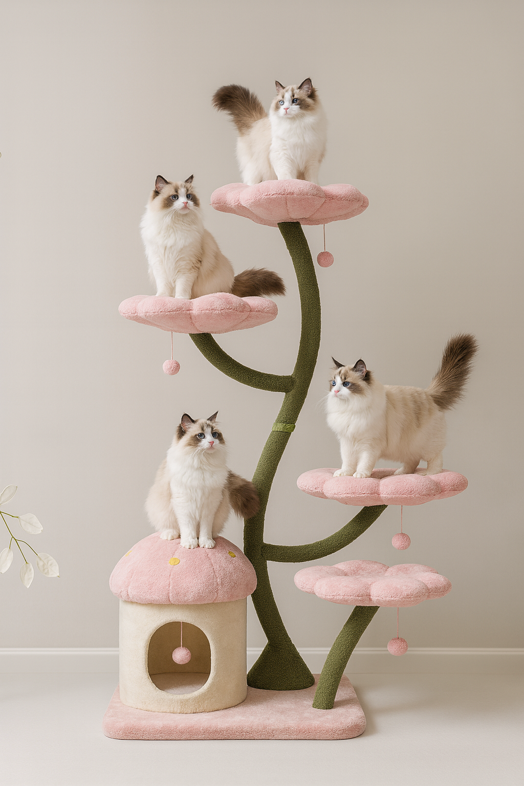ZenWood – Floral Cat Tower
