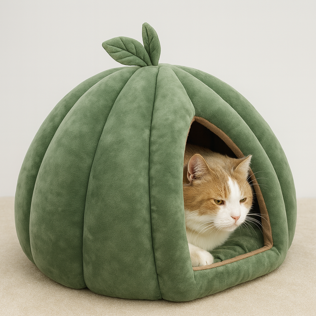 Pumpkin Dream – Cozy Cat Bed for Autumn & Winter