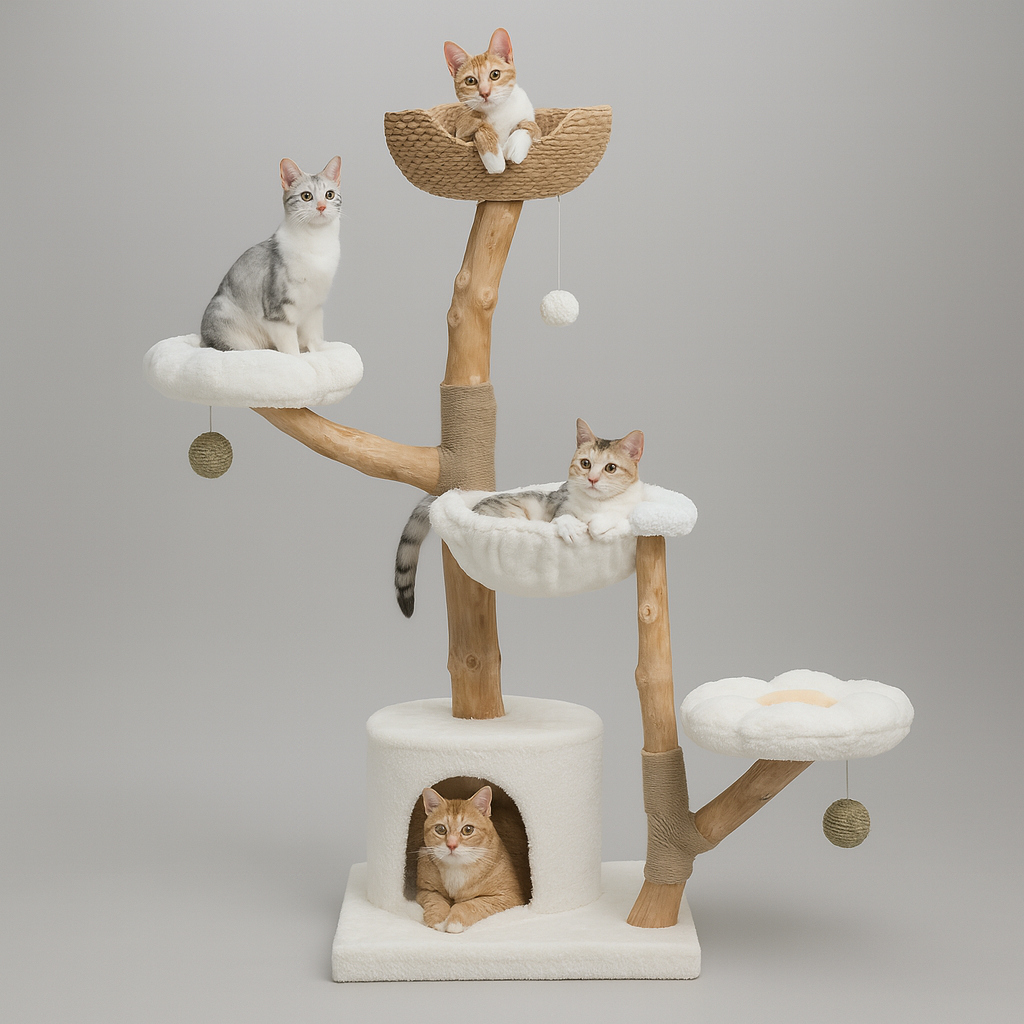 Lotus Bloom Cat Tower – Floral Cat Tree