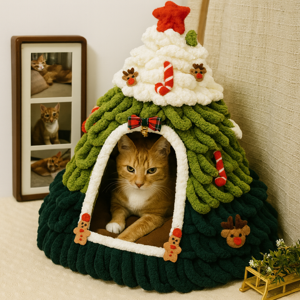 Snowy Nest – Christmas Cat Cave