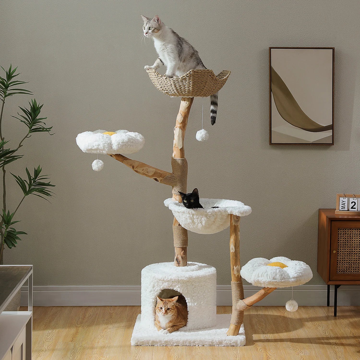 Lotus Bloom Cat Tower – Floral Cat Tree