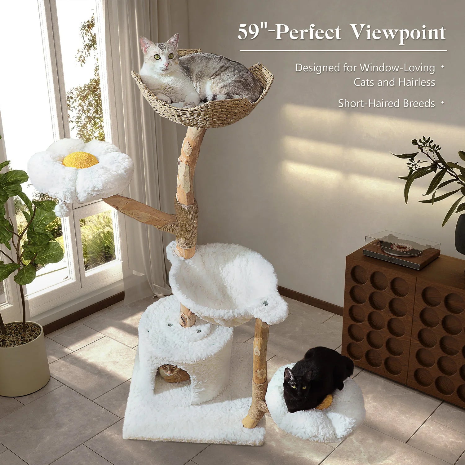 Lotus Bloom Cat Tower – Floral Cat Tree