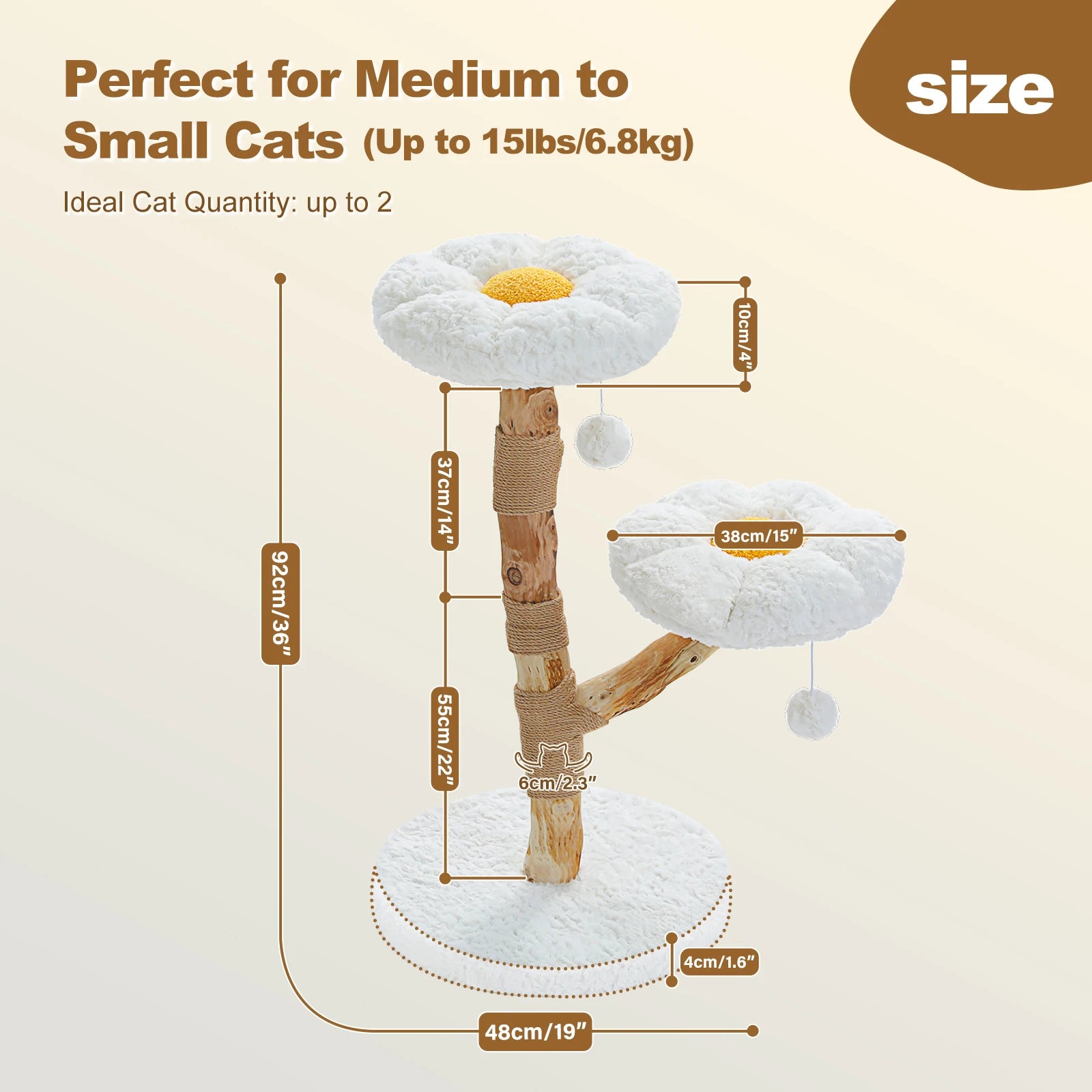 DaisyRise – Dual Perch Cat Tree