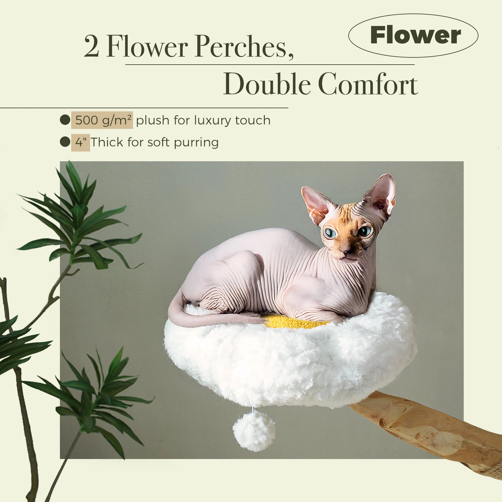 Lotus Bloom Cat Tower – Floral Cat Tree